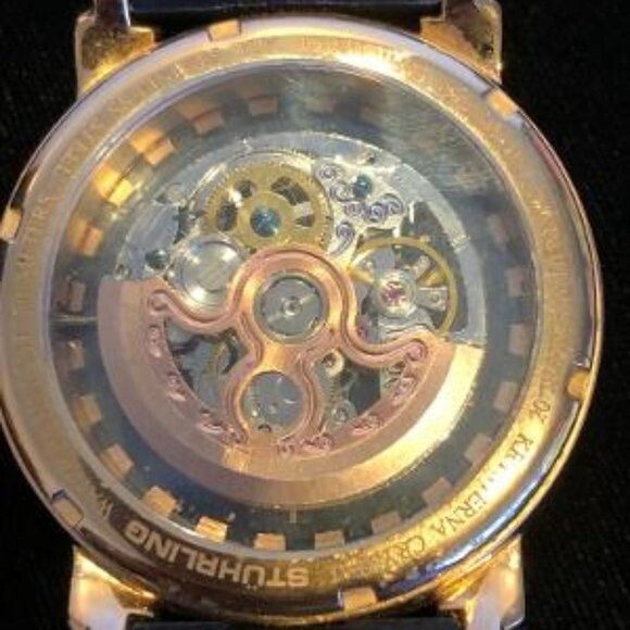 STUHRLING ORIGINAL SKELETON  WATCH ST90089 - Picture 3 of 5